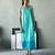 Aqua blue cotton maxi dress