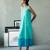 Aqua blue cotton maxi dress