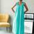 Aqua blue cotton maxi dress