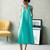 Aqua blue cotton maxi dress