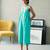 Aqua blue cotton maxi dress