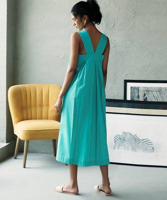 Aqua blue cotton maxi dress 5
