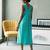 Aqua blue cotton maxi dress