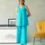 Turquoise blue cotton co ord set