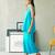 Turquoise blue cotton co ord set