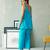 Turquoise blue cotton co ord set