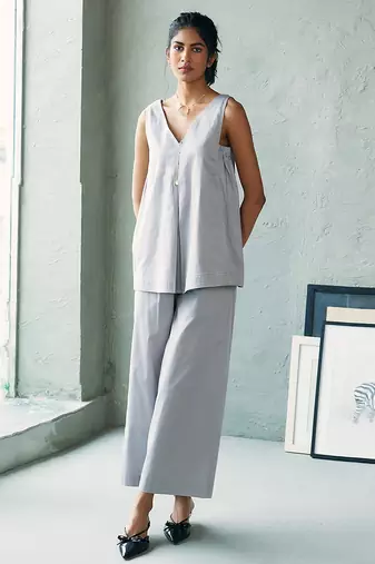 Muted grey cotton co ord set