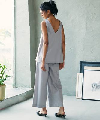 Muted grey cotton co ord set 3