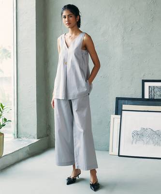 Muted grey cotton co ord set 5