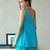 Turquoise blue cotton tunic top