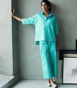 Aqua blue cotton co ord set
