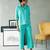 Aqua blue cotton co ord set