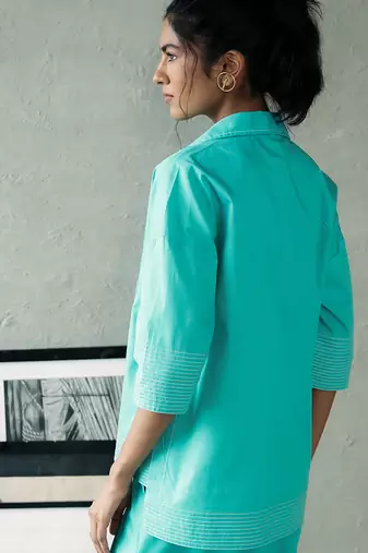 Aqua blue cotton co ord set