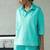 Aqua blue cotton short kurta top