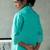 Aqua blue cotton short kurta top