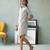Light grey cotton shirt dress