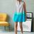 Grey blue cotton mini dress