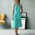 Aqua blue cotton midi dress