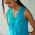 Turquoise blue cotton midi dress