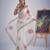 White organza printed saree