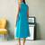 Turquoise blue cotton midi dress