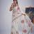 White organza printed saree