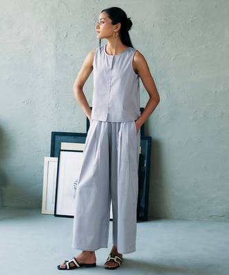 Muted grey cotton co ord set 1