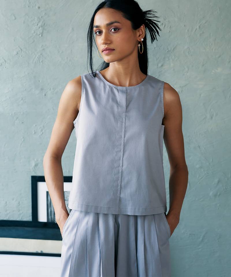 Muted grey cotton co ord set