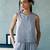 Muted grey cotton tank top