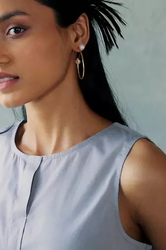 Muted grey cotton tank top