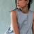 Muted grey cotton tank top