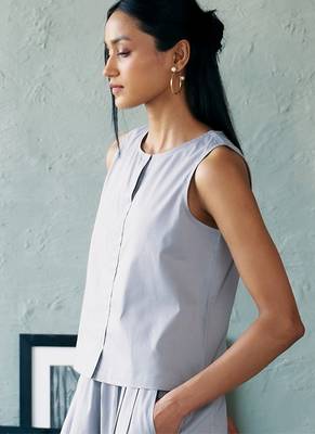 Muted grey cotton tank top 5