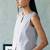 Muted grey cotton tank top