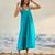 Turquoise blue cotton maxi dress