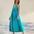 Turquoise blue cotton maxi dress