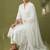 White rayon kurta set with dupatta