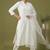 White rayon kurta set with dupatta