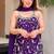Purple embroidered chinon sharara suit