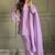 Lavender embroiderd crunchy salwar suit