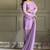 Lavender embroiderd crunchy salwar suit