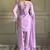 Lavender embroiderd crunchy salwar suit