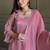 Light-pink embroiderd crunchy salwar suit