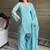 Sky-blue embroiderd crunchy salwar suit