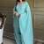 Sky-blue embroiderd crunchy salwar suit