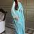 Sky-blue embroiderd crunchy salwar suit