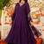 Purple embroiderd viscose anarkali suit