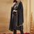 Black embroiderd rayon salwar suit
