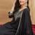 Black embroiderd rayon salwar suit