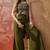 Oilve-green embroidered western suit