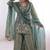 Turquoise embroidered fendy salwar suit